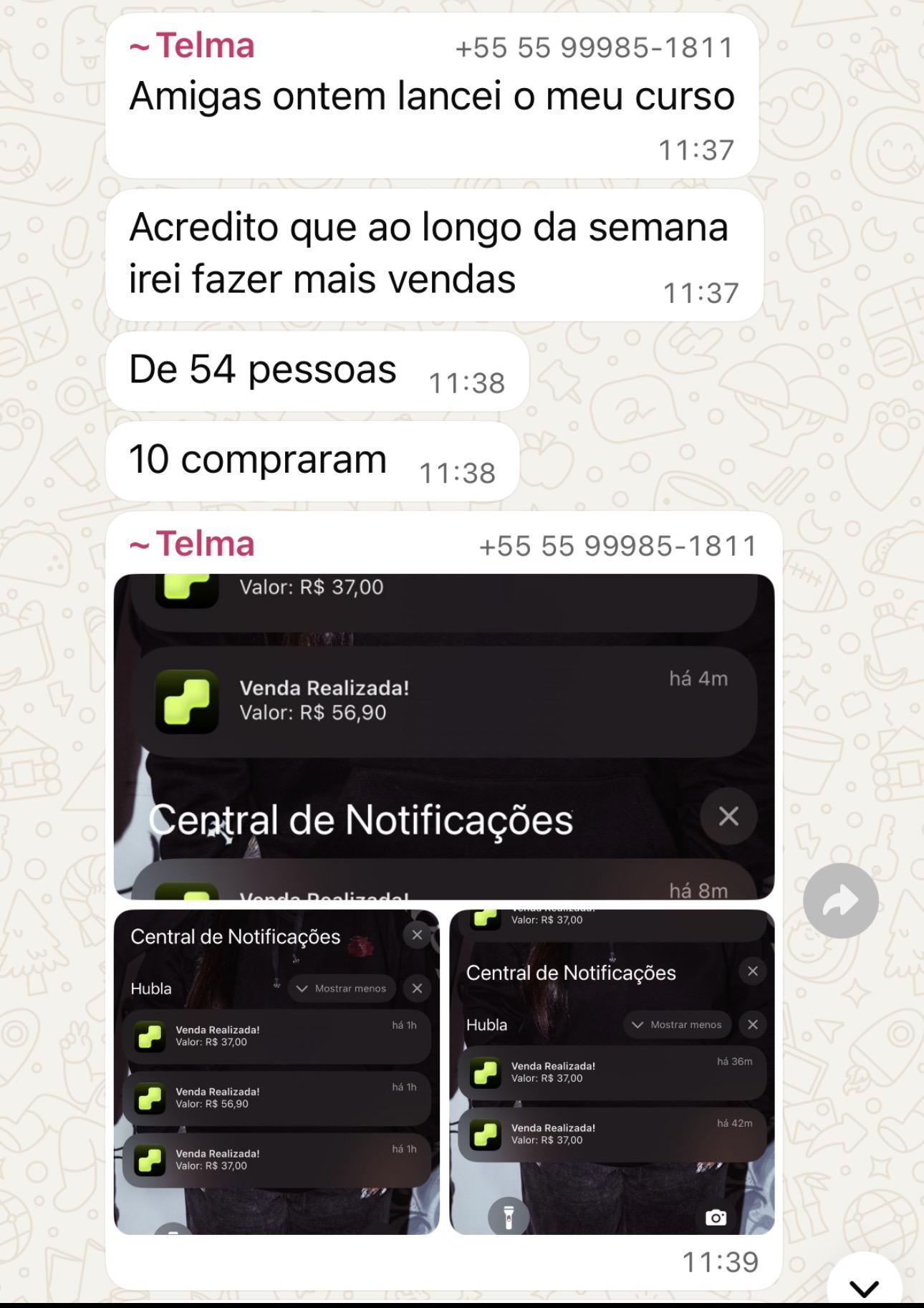 Resultado de Telma com 10 vendas